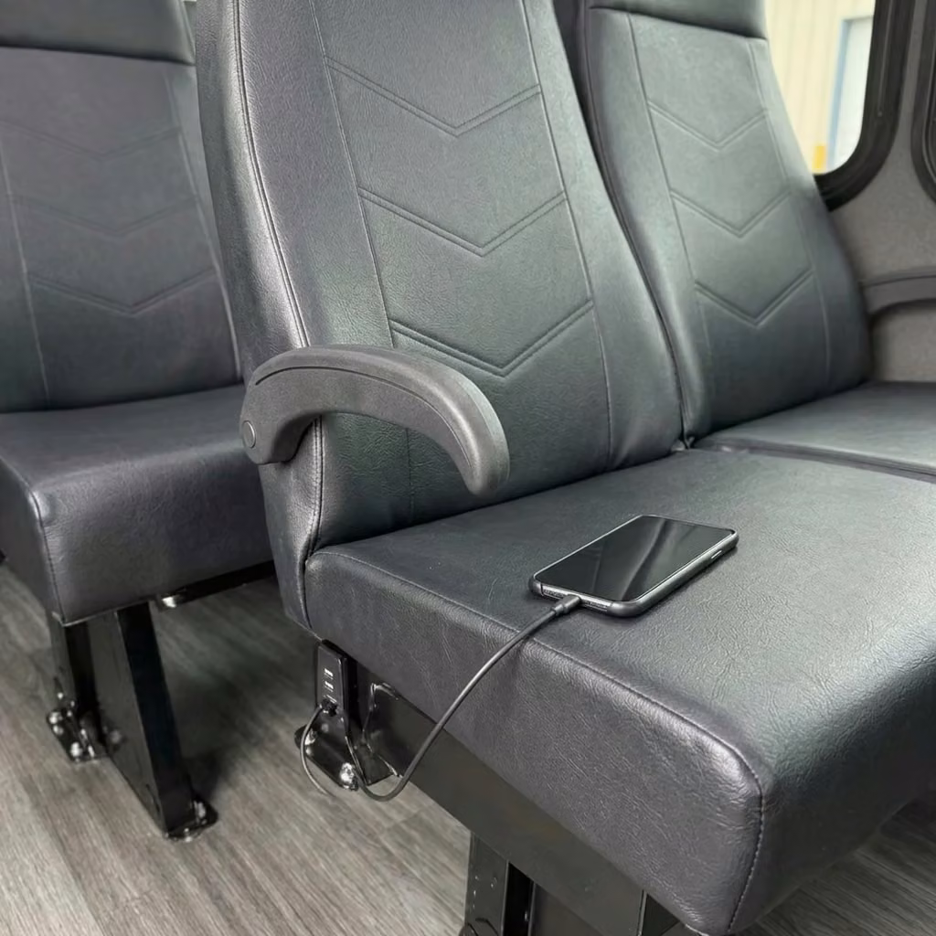 alabaster 15 passenger minibus usb charging