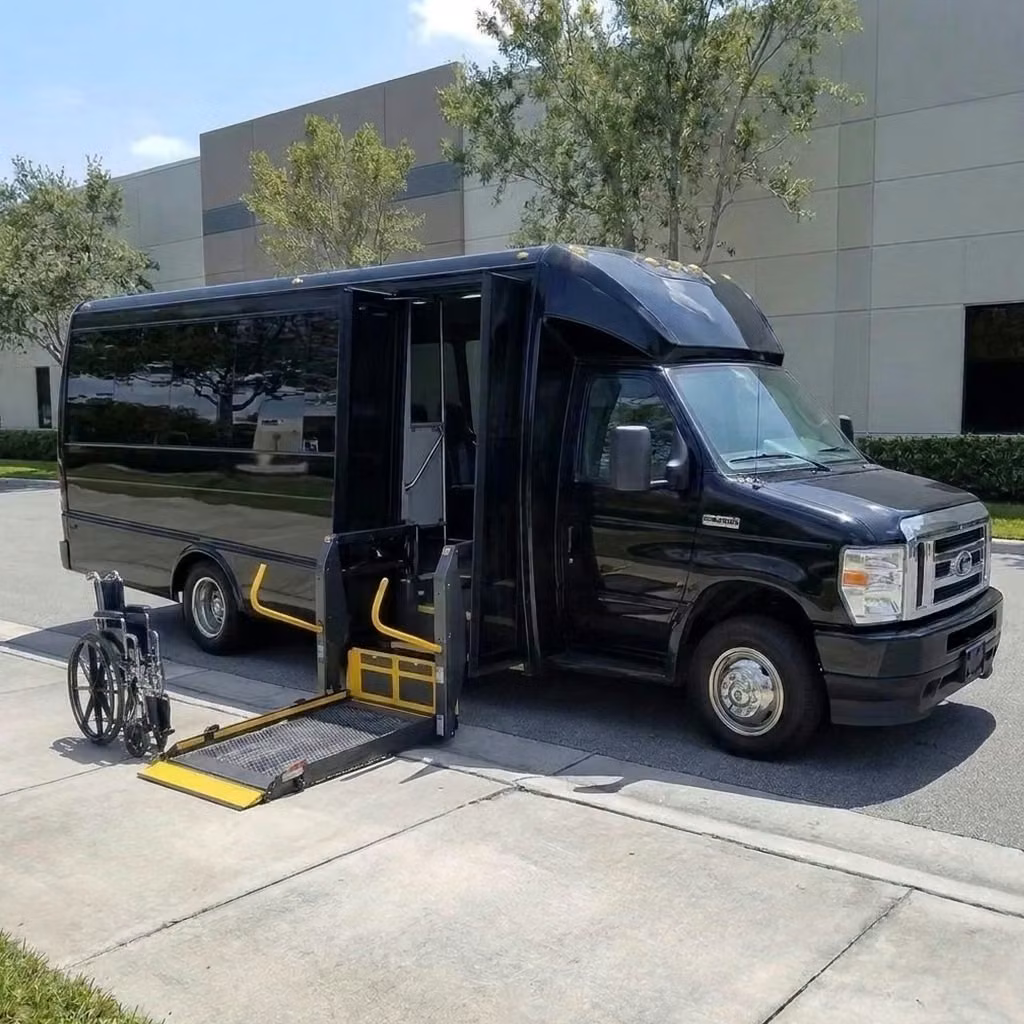alabaster 18 passenger minibus wheelchair lift
