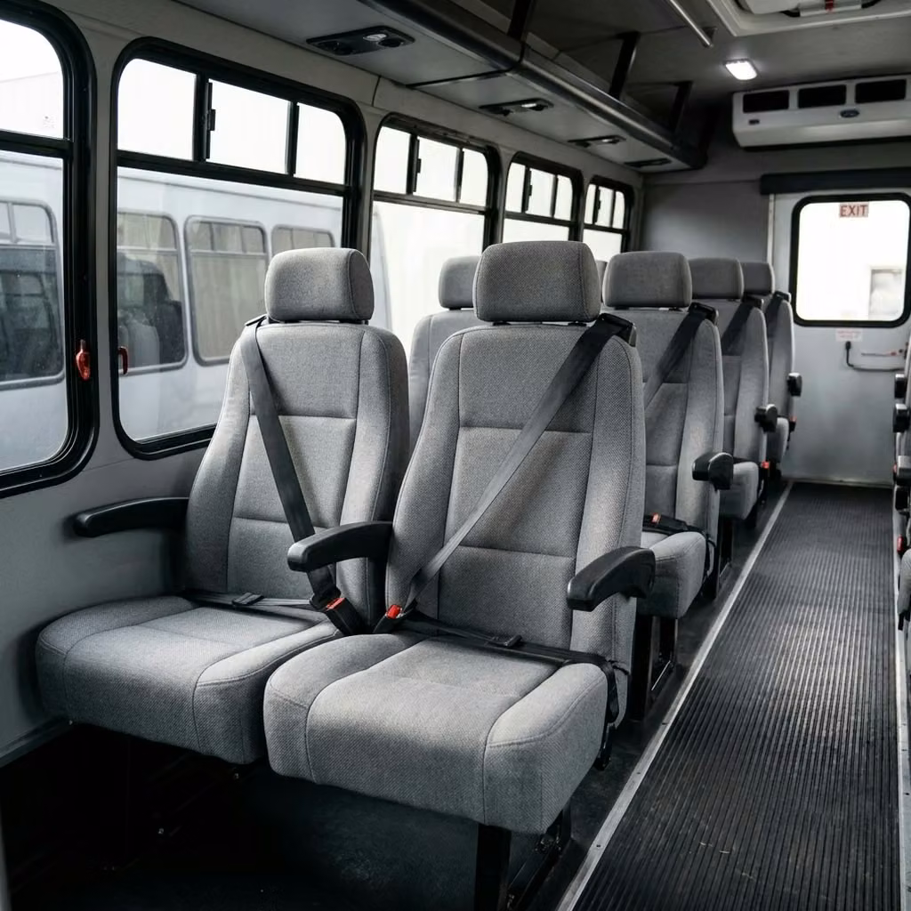 alabaster 35 passenger minibus reclining seats