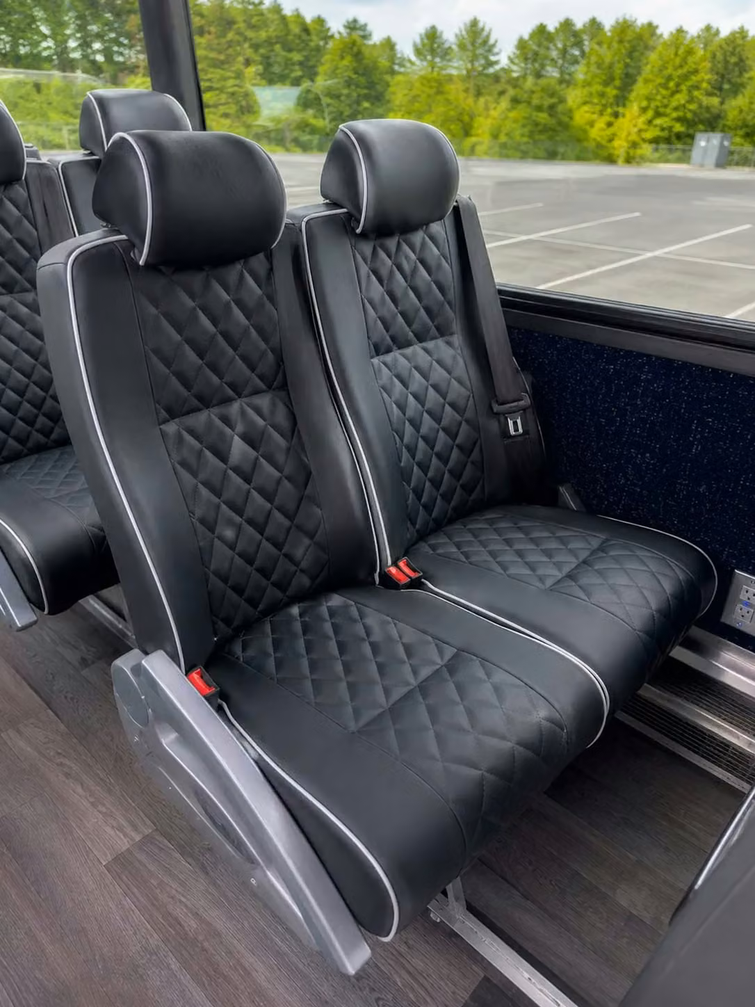 alabaster 56 passenger charter bus reclining seats