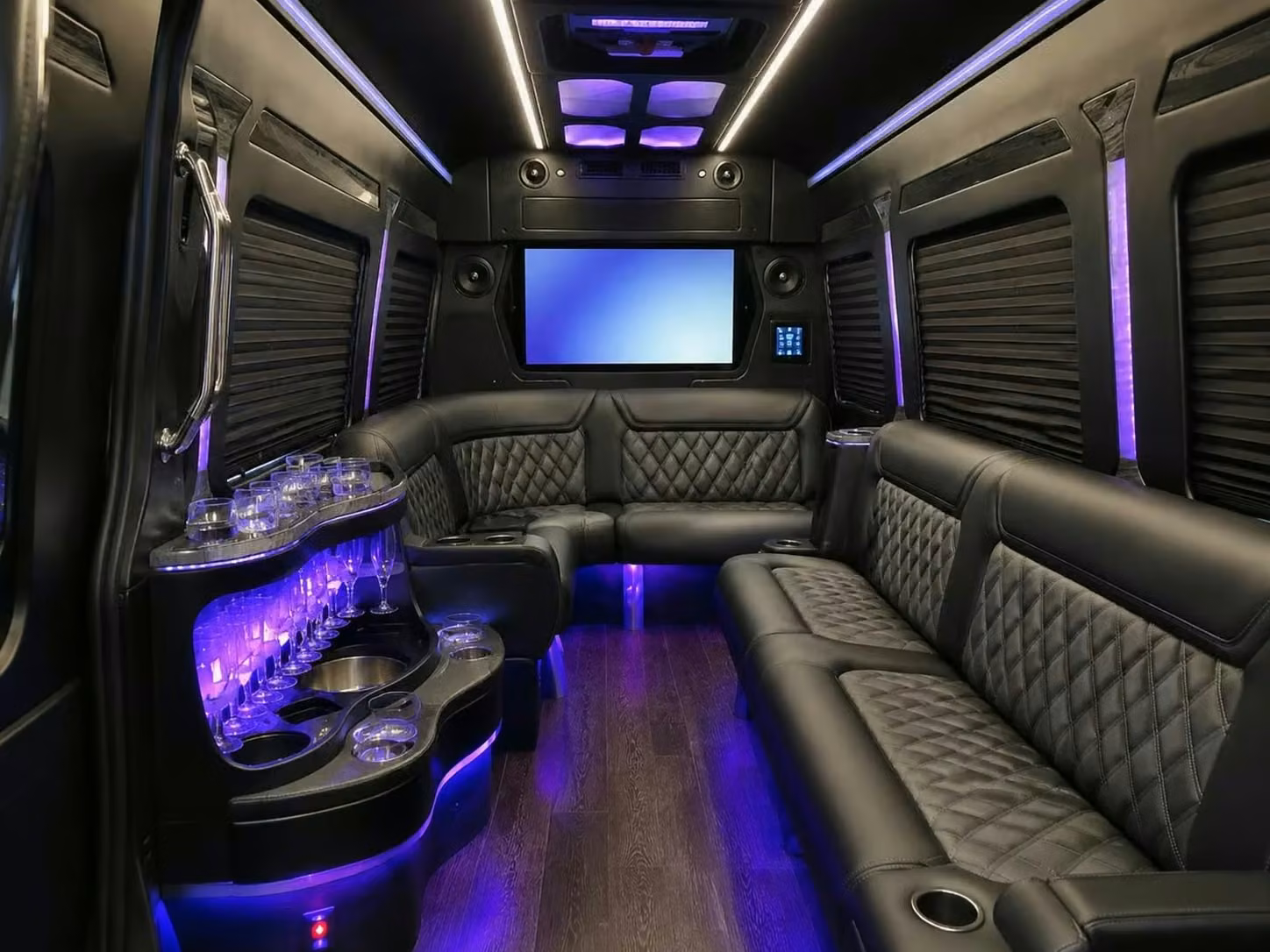 alabaster party bus smart tvs