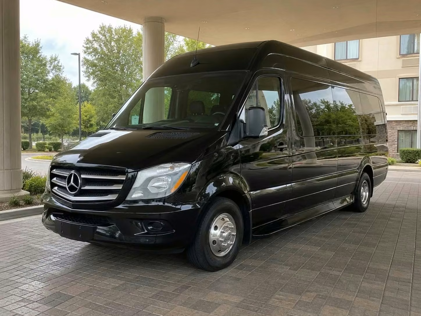alabaster sprinter van rental with driver tinted windows